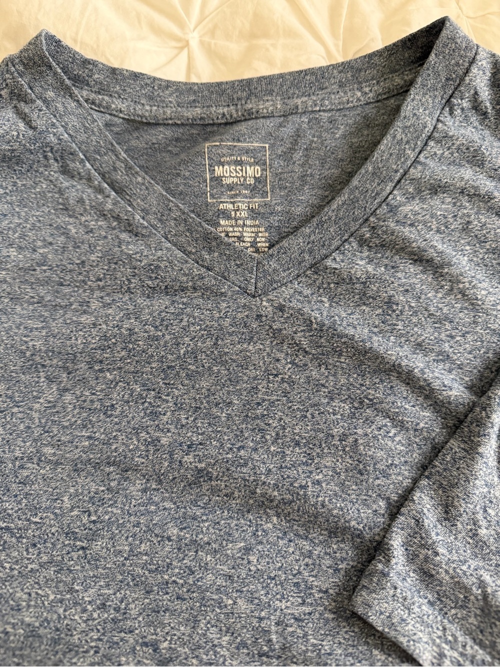 Mossimo Supply Co. Men's Short Sleeve V-Neck Tee in Heather Blue